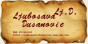 Ljubosava Dušanović vizit kartica